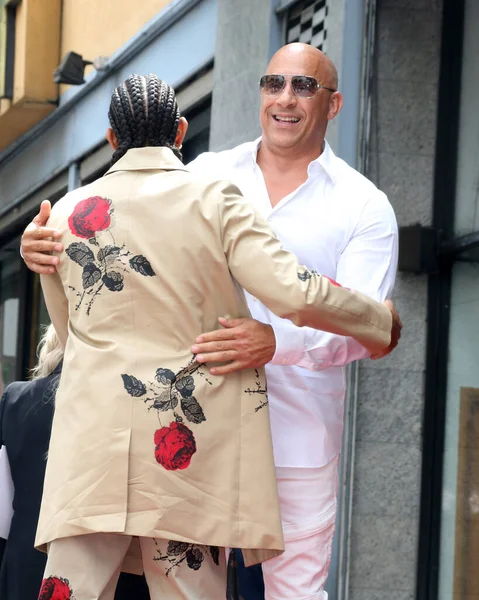 Los Ángeles Mayo Chris Bridges Alias Ludacris Vin Diesel Ceremonia —  Fotos de Stock