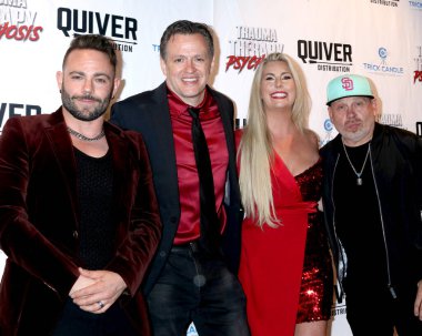 LOS ANGELES - 30 Ağustos 2023 'te Beverly Hills, C' de David Josh Lawrence, Tom Malloy, Courtney Warner, Travma Terapisinde Vince Lozano - Psikoz LA Gösterimi