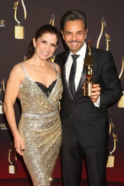 LOS ANGELES - DEC 9:  Alessandra Rosaldo, Eugenio Derbez at the 10th Annual Society of Voice Arts and Sciences Voice Awards Gala Winners Circle at the Beverly Hilton Hotel on December 9, 2023 in Beverly Hills, CA clipart
