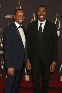 LOS ANGELES - DEC 9:  Rudy Gaskins, Colman Domingo at the 10th Annual Society of Voice Arts and Sciences Voice Awards Gala Winners Circle at the Beverly Hilton Hotel on December 9, 2023 in Beverly Hills, CA clipart
