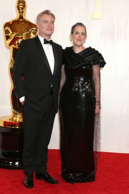 Christopher Nolan, Emma Thomas, 10 Mart 2024 'te Dolby Tiyatrosu' ndaki 96. Akademi Ödülleri 'nde.