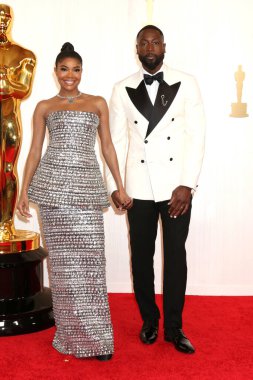 Gabrielle Union, Dwyane Wade, 10 Mart 2024 'te Dolby Tiyatrosu' ndaki 96. Akademi Ödülleri 'nde.