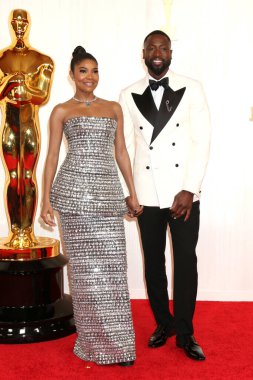 Gabrielle Union, Dwyane Wade, 10 Mart 2024 'te Dolby Tiyatrosu' ndaki 96. Akademi Ödülleri 'nde.