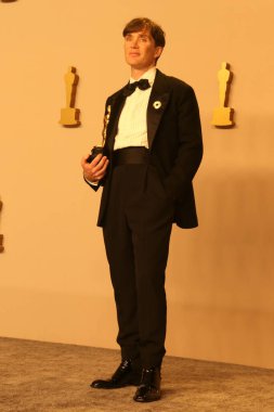 Cillian Murphy, 10 Mart 2024 'te Los Angeles' ta Dolby Tiyatrosu 'ndaki 96. Akademi Ödülleri Basın Salonu' nda.
