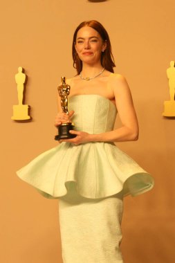 Emma Stone, 10 Mart 2024 'te Los Angeles' ta Dolby Tiyatrosu 'ndaki 96. Akademi Ödülleri Basın Salonu' nda.