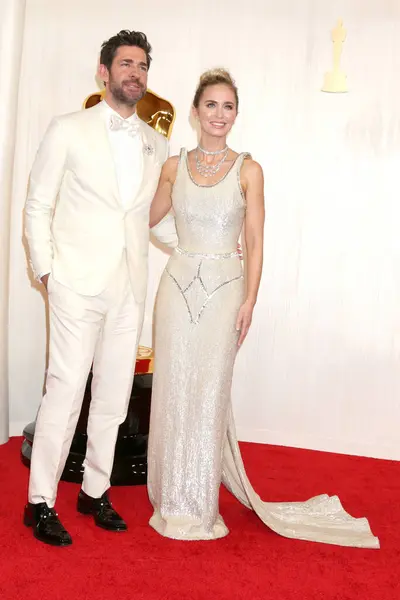 Los Ángeles Marzo John Krasinski Emily Blunt Los Premios Óscar — Foto de Stock