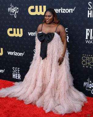 LOS ANGELES - JAN 14:  Danielle Brooks at the 29th Annual Critics Choice Awards - Arrivals at the Barker Hanger on January 14, 2024 in Santa Monica, CA clipart