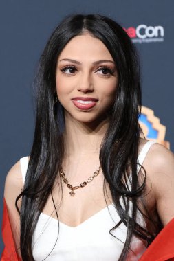 Saleka Shyamalan, Warner Brothers CinemaCon Basın Hattında 9 Nisan 2024 'te Las Vegas' ta Caesar 's Palace Theatre' da.