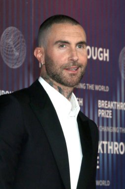LOS ANGELES, USA - APRIL 13:  Adam Levine at the 10th Annual Breakthrough Prize Ceremony at the Academy Museum of Motion Pictures on April 13, 2024 in Los Angeles, CA clipart