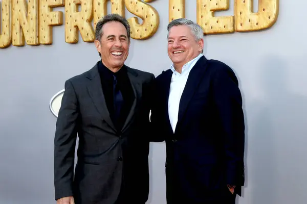 Los Angeles Usa April Jerry Seinfeld Ted Sarandos Unfrosted Premiere — Stock Photo, Image