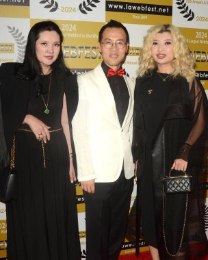 LOS ANGELES, ABD - 3 Mayıs 2024: Asil, Young Man Kang, Meerin, Los Angeles 'ta 3 Mayıs 2024 tarihinde Barnsdall Galeri Tiyatrosu' nda düzenlenen 15.