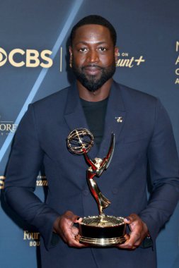 LOS ANGELES, ABD - 8 Haziran 2024: Dwayne Wade 51. Geleneksel Gündüz Emmy Yaratıcı Sanatlar ve Yaşam Tarzı Ödülleri 'ne geldi - Kazananlar Bonaventure Hotel' e 8 Haziran 2024 tarihinde geldi.