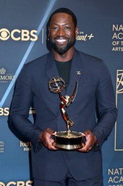 LOS ANGELES, ABD - 8 Haziran 2024: Dwayne Wade 51. Geleneksel Gündüz Emmy Yaratıcı Sanatlar ve Yaşam Tarzı Ödülleri 'ne geldi - Kazananlar Bonaventure Hotel' e 8 Haziran 2024 tarihinde geldi.