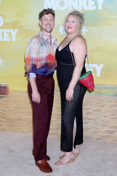 stock image LOS ANGELES, USA - AUGUST 12, 2024:  Alex Moffat, Caroline Kingsley at the Bad Monkey Apple TV+ Series World Premiere at the Hammer Museum on August 12, 2024 in Westwood, CA