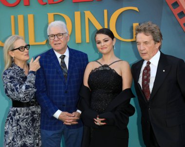 LOS ANGELES, USA - AUGUST 22, 2024:  Meryl Streep, Steve Martin, Selena Gomez, Martin Short at the 