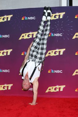 LOS ANGELES, USA - SEPTEMBER 3, 2024:  Illya Strakhov at the America's Got Talent Live Show Red Carpet at the Hotel Dena on September 3, 2024 in Pasadena, CA clipart