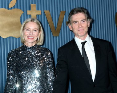 LOS ANGELES, ABD - 15 Eylül 2024: Naomi Watts, Billy Crudup Apple TV + Emmy Party Mother Wolf 'taki Kırmızı Halı 15 Eylül 2024' te, CA