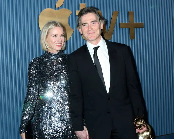 LOS ANGELES, ABD - 15 Eylül 2024: Naomi Watts, Billy Crudup Apple TV + Emmy Party Mother Wolf 'taki Kırmızı Halı 15 Eylül 2024' te, CA