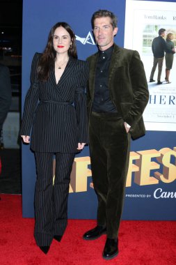 LOS ANGELES, ABD - 25 Ekim 2024: Michelle Dockery, Gwilym Lee AFI Fest 'te - 25 Ekim 2024' te TCL Çin Tiyatrosu 'nda gösterim