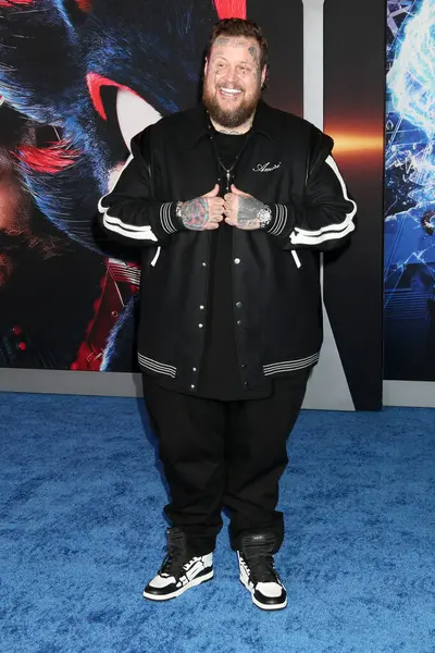 LOS ANGELES, ABD - 16 Aralık 2024: Sonic the Hedgehog 3 LA Premiere 'deki Jelly Roll TCL Çin Tiyatrosu IMAX' ta 16 Aralık 2024, Los Angeles, CA