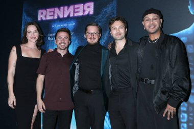 Violett Beane, Frankie Muniz, Robert Rippberger, Taylor Gray, Craig Lamar Traylor at the Renner Premiere at Culver Theater on February 5, 2025 in Culver City, CA clipart