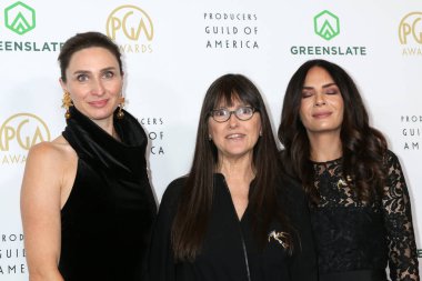 Camilla Mazzaferro, Paula DuPre Pesmen, Aniele Sidorska at the 2025 Producers Guild Awards at Century Plaza Hotel on February 8, 2025 in Century City, CA clipart