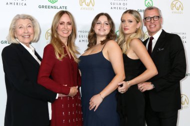 Sheril Freedman, Dana Walden, Casey Walden, Aliza Walden, Matt Walden at the 2025 Producers Guild Awards at Century Plaza Hotel on February 8, 2025 in Century City, CA clipart