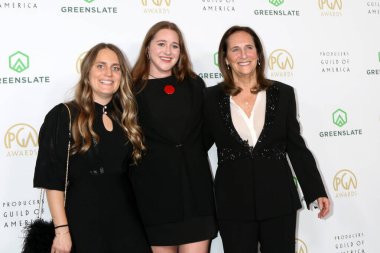 Tessa Ross, Hannah Rosenberg, Lucy Fisher at the 2025 Producers Guild Awards at Century Plaza Hotel on February 8, 2025 in Century City, CA clipart