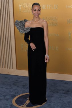 Zoe Saldana, 31. SAG Ödülleri 'nde 23 Şubat 2025' te Los Angeles 'taki Shrine Konferans Saldana' ya geldi.