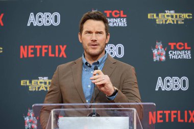 Chris Pratt, 21 Şubat 2025 'te Los Angeles' taki TCL Çin Tiyatrosu 'nda Russo Brothers Hand and Foot Premony seremonisinde.