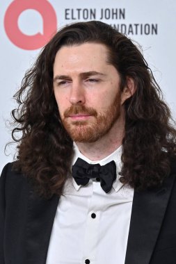 Hozier at the Elton John Academy Awards Viewing Party at West Hollywod Park on March 2, 2025 in W Hollywood, CA