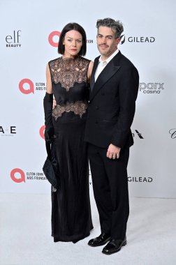 Kara Walker, Nick Walker, Elton John Akademi Ödülleri İzleme Partisi Batı Hollywood Park 'ta 2 Mart 2025, W Hollywood, CA