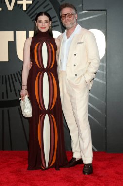 Lauren Miller, Seth Rogen 24 Mart 2025 'te Los Angeles' ta Akademi Sinema Müzesi 'ndeki The Studio Premiere Screening' de.