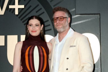 Lauren Miller, Seth Rogen 24 Mart 2025 'te Los Angeles' ta Akademi Sinema Müzesi 'ndeki The Studio Premiere Screening' de.