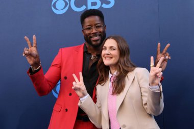 Nate Burleson, Drew Barrymore CBS Festivali 2025 Paramount Stüdyoları 'nda 7 Mayıs 2025, Los Angeles, CA