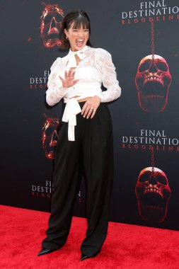 Peyton Elizabeth Lee, 12 Mayıs 2025 'te TCL Çin Tiyatrosu IMAX' te yapılan son durak olan Bloodlines Dünya Premiere 'de, CA