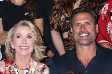 Melody Thomas Scott, Joshua Morrow The Young and The Restless Fan Etkinliği 'nde Burbank Marriott' ta 16 Ağustos 2025 'te Burbank, CA