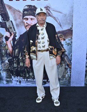 Edward James Olmos, 18 Ağustos 2025 'te Hollywood Amerikan Lejyonunda Primative War Premiere' de Los Angeles, CA