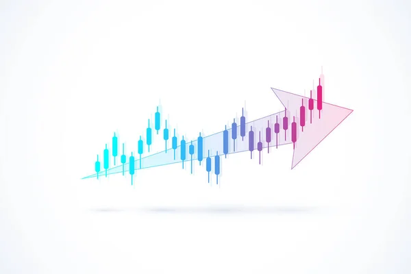 Graf Obchodování Burze Nebo Forex Futuristickém Pojetí Pro Finanční Investice — Stock fotografie