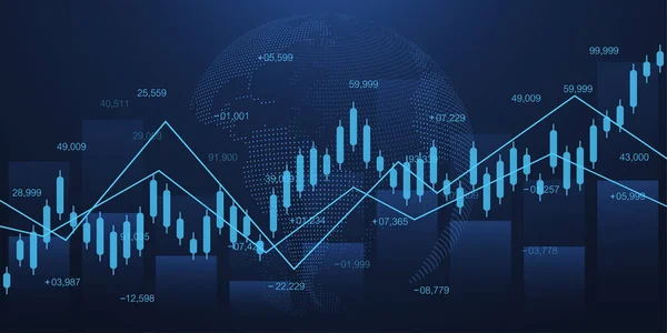 Dünya iş grafiği ya da borsa grafiği ya da grafik konseptinde ön x ticaret grafiği. Finansal yatırım veya iş ekonomisi eğilimi şamdan grafiği. İş fikri ve teknoloji yenilik tasarımı.
