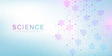 Moleküler soyut yapı ve genetik mühendisliği DNA 'sı. Sağlık ve tıp geçmişi kavramı. Bilimsel araştırma geçmişi. Dalga akışı. Yenilik modeli. Vektör illüstrasyonu