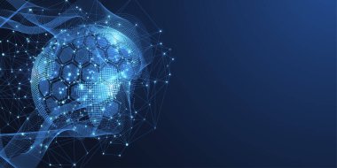 Küresel ağ bağlantısı kavramı. Büyük veri görselleştirmesi. Küresel bilgisayar ağlarındaki sosyal ağ iletişimi. İnternet teknolojisi. İş için. - Bilim. resimleme.