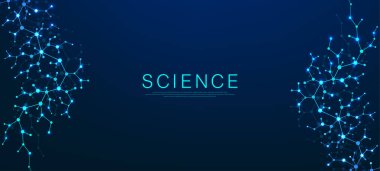 Moleküler soyut yapı ve genetik mühendisliği DNA 'sı. Sağlık ve tıp geçmişi kavramı. Bilimsel araştırma geçmişi. Dalga akışı. Yenilik modeli. Vektör illüstrasyonu