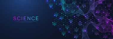 Moleküler soyut yapı ve genetik mühendisliği DNA 'sı. Sağlık ve tıp geçmişi kavramı. Bilimsel araştırma geçmişi. Dalga akışı. Yenilik modeli. Vektör illüstrasyonu