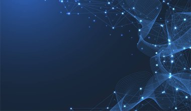 Devre elektrik hattı tarzında yapay zeka. Dijital fütüristik makine öğrenme tasarımı. Web sitesi, afiş, başlık, sosyal medya, mobil uygulama, UI için yapay zeka grafik tasarımı. Vektör illüstrasyonu.