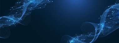 Devre elektrik hattı tarzında yapay zeka. Dijital fütüristik makine öğrenme tasarımı. Web sitesi, afiş, başlık, sosyal medya, mobil uygulama, UI için yapay zeka grafik tasarımı. Vektör illüstrasyonu.