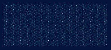 Teknoloji soyut arkaplan çizgileri, noktalar ve altıgenler. Poster, afiş, başlık, dipnot için altıgen dijital kavram.