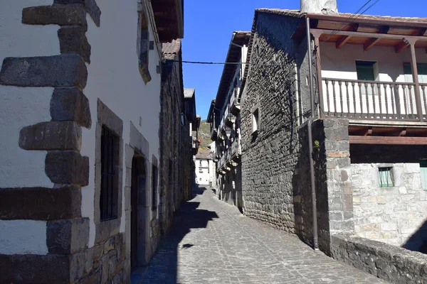 Spanya Nın Pirenelerindeki Anso Nun Güzel Sokaklarının Genel Bir Görüntüsü — Stok fotoğraf