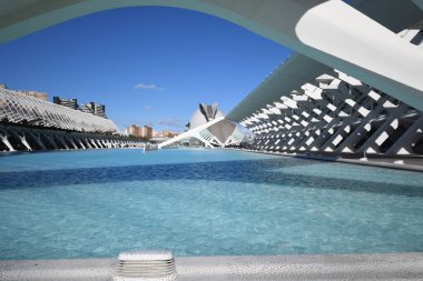 Valencia, İspanya, 24 Şubat 2024. Ciudad de las Artes y las Ciencias. Bilim Müzesi