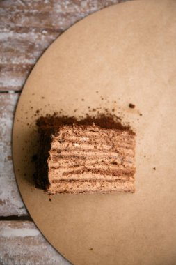 Nefis çikolatalı mantarlı kek. Kapatın..